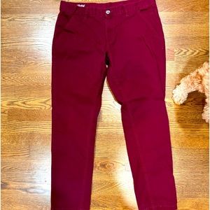 Mugsy red chinos 34x32